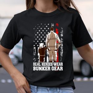 Father Hero Firefighter Shirt Dad My Hero Firefighting T Shirt Itees Global 2