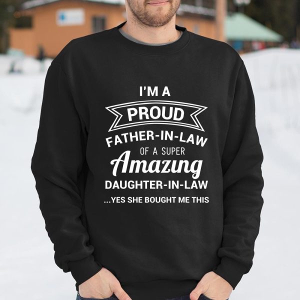 Father In Law T Shirt – Funny Proud Father in Law Of Amazing Daughter In Law Shirt Dad Fathers Day Gift T Shirt  Itees Global