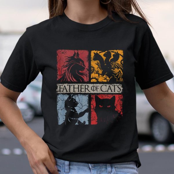 Father of Cats Shirt Cat Lovers Cat Dad Gift T Shirt  Itees Global