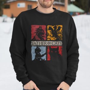 Father of Cats Shirt Cat Lovers Cat Dad Gift T Shirt Itees Global 3