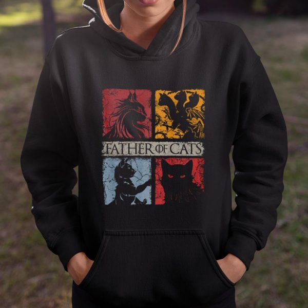 Father of Cats Shirt Cat Lovers Cat Dad Gift T Shirt  Itees Global