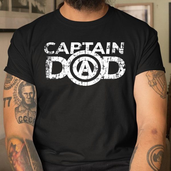 Father’s Day Dad’s Birthday Gift Captain Dad T Shirt  Itees Global