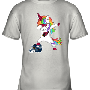 Football Dabbing Unicorn Steps On Helmet Arizona Cardinals Youth T-Shirt –