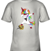 Football Dabbing Unicorn Steps On Helmet Atlanta Falcons Youth T-Shirt –