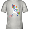 Football Dabbing Unicorn Steps On Helmet Buffalo Bills Youth T-Shirt –