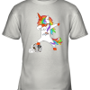 Football Dabbing Unicorn Steps On Helmet Denver Broncos Youth T-Shirt –