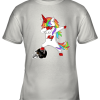 Football Dabbing Unicorn Steps On Helmet Tampa Bay Buccaneers Youth T-Shirt –
