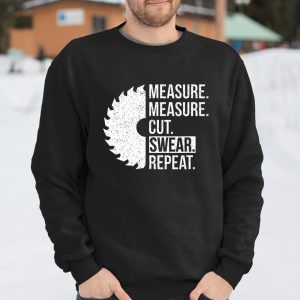 Funny Dad Shirt Measure Cut Swear Handyman Father Day T Shirt Itees Global 3