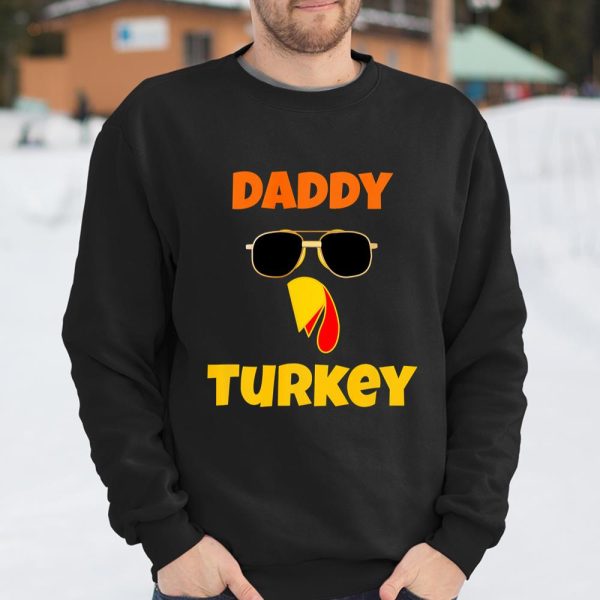 Funny Daddy Turkey Father Thanksgiving Family Matching T Shirt  Itees Global