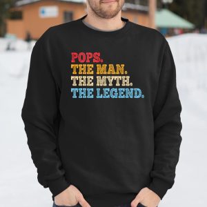 Funny Father Dad Grandpa Shirt Pops The Man The Myth T Shirt Itees Global 3