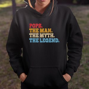 Funny Father Dad Grandpa Shirt Pops The Man The Myth T Shirt Itees Global 4