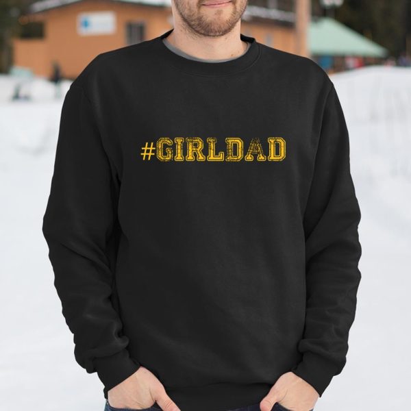 Girl Dad Proud Father of Girls Girl Dad Cool Fun Distressed T Shirt  Itees Global