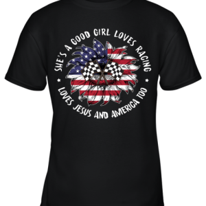 Good Girl Loves Racing Youth T-Shirt –