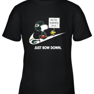 Green Bay Packers Are Number One – Just Bow Down Snoopy Youth T-Shirt –