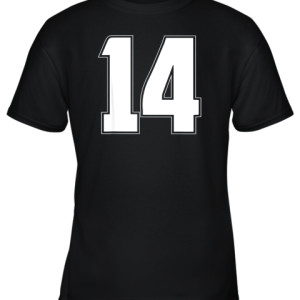 Halloween Group Costume #14 Sport Jersey Number 14 14th Bday Youth T-Shirt –