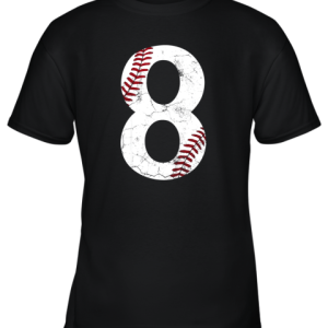 Happy Birthday 8th 8 Year Old Baseball Gift Boys Eight 2012 Youth T-Shirt –