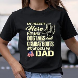 Hero Wears Dog Tags Combat Boots Proud Army Dad Father Gift T Shirt  Itees Global