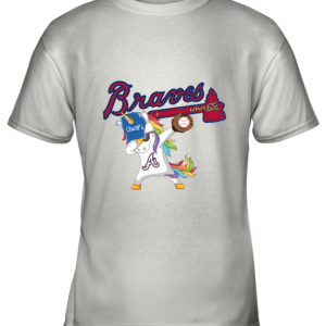 Hip Hop Dabbing Unicorn Flippin Love Atlanta Braves Youth T-Shirt –