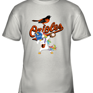 Hip Hop Dabbing Unicorn Flippin Love Baltimore Orioles Youth T-Shirt –