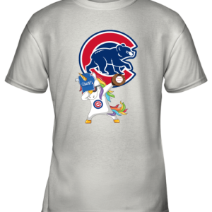 Hip Hop Dabbing Unicorn Flippin Love Chicago Cubs Youth T-Shirt –
