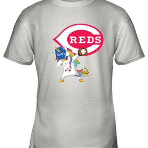 Hip Hop Dabbing Unicorn Flippin Love Cincinnati Reds Youth T-Shirt –
