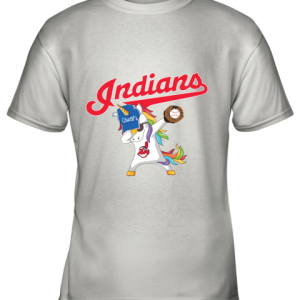 Hip Hop Dabbing Unicorn Flippin Love Cleveland Indians Youth T-Shirt –