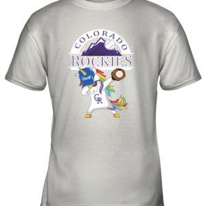 Hip Hop Dabbing Unicorn Flippin Love Colorado Rockies Youth T-Shirt –