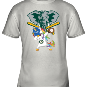 Hip Hop Dabbing Unicorn Flippin Love Oakland Athletics Youth T-Shirt –