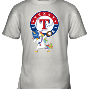 Hip Hop Dabbing Unicorn Flippin Love Texas Rangers Youth T-Shirt –