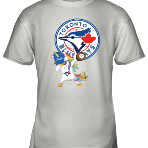 Hip Hop Dabbing Unicorn Flippin Love Toronto Blue Jays Youth T-Shirt –