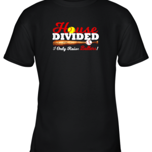 House Divided I Only Raise Ballers Softball Baseball Youth T-Shirt –