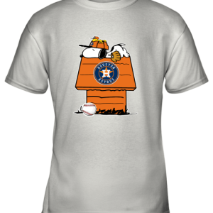 Houston Astros Snoopy And Woodstock Resting Together MLB Shirts Youth T-Shirt –