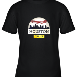 Houston Baseball Shirt 2019 Astro Skyline on Giant Ball Youth T-Shirt –