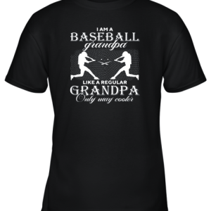 I Am A Baseball Grandpa Only Way Cooler Funny Gift Youth T-Shirt –