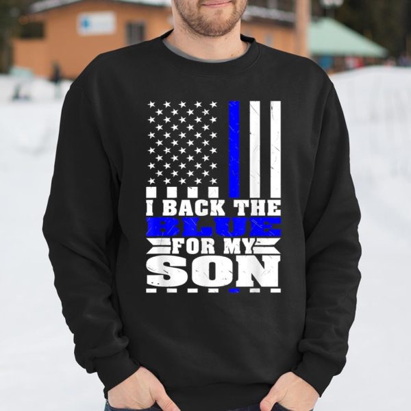 I Back The Blue For My Son Proud Police Mom Dad Cops Parent Thin Blue Line T Shirt  Itees Global