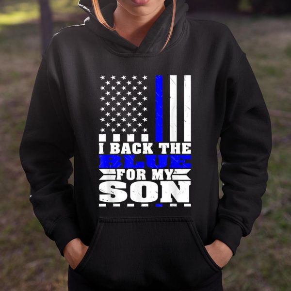 I Back The Blue For My Son Proud Police Mom Dad Cops Parent Thin Blue Line T Shirt  Itees Global