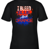 I Bleed Blue And Orange Fan Shirt Football Soccer Baseball Youth T-Shirt –