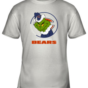 I Hate People But I Love My Chicago Bears Grinch NFL Youth T-Shirt –