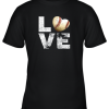 I Love Baseball Funny Gift for Baseball Fans Lovers Youth T-Shirt –