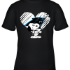 I Love Carolia Panthers Snoopy In My Heart NFL Youth T-Shirt –
