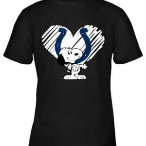 I Love Snoopy Indianapolis Colts In My Heart NFL Youth T-Shirt –