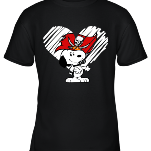 I Love Tampa Bay Buccanners Snoopy In My Heart NFL Youth T-Shirt –