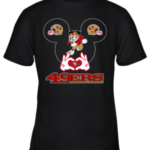 I Love The 49ers Mickey Mouse San Francisco 49ers Youth T-Shirt –