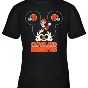 I Love The Browns Mickey Mouse Cleveland Browns Youth T-Shirt –