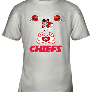 I Love The Chiefs Mickey Mouse Kansas City Chiefs Youth T-Shirt –