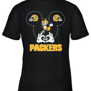 I Love The Packers Mickey Mouse Green Bay Packers Youth T-Shirt –