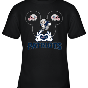 I Love The Patriots Mickey Mouse New England Patriots Youth T-Shirt –