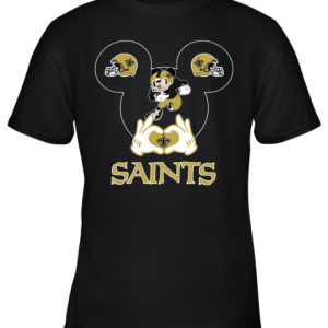 I Love The Saints Mickey Mouse New Orleans Saints Youth T-Shirt –