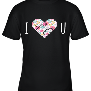 I Love You Floral Heartshape Masturbate Youth T-Shirt –