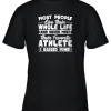 I Raised My Favorite Athlete Sports Mom Dad Gift Youth T-Shirt –